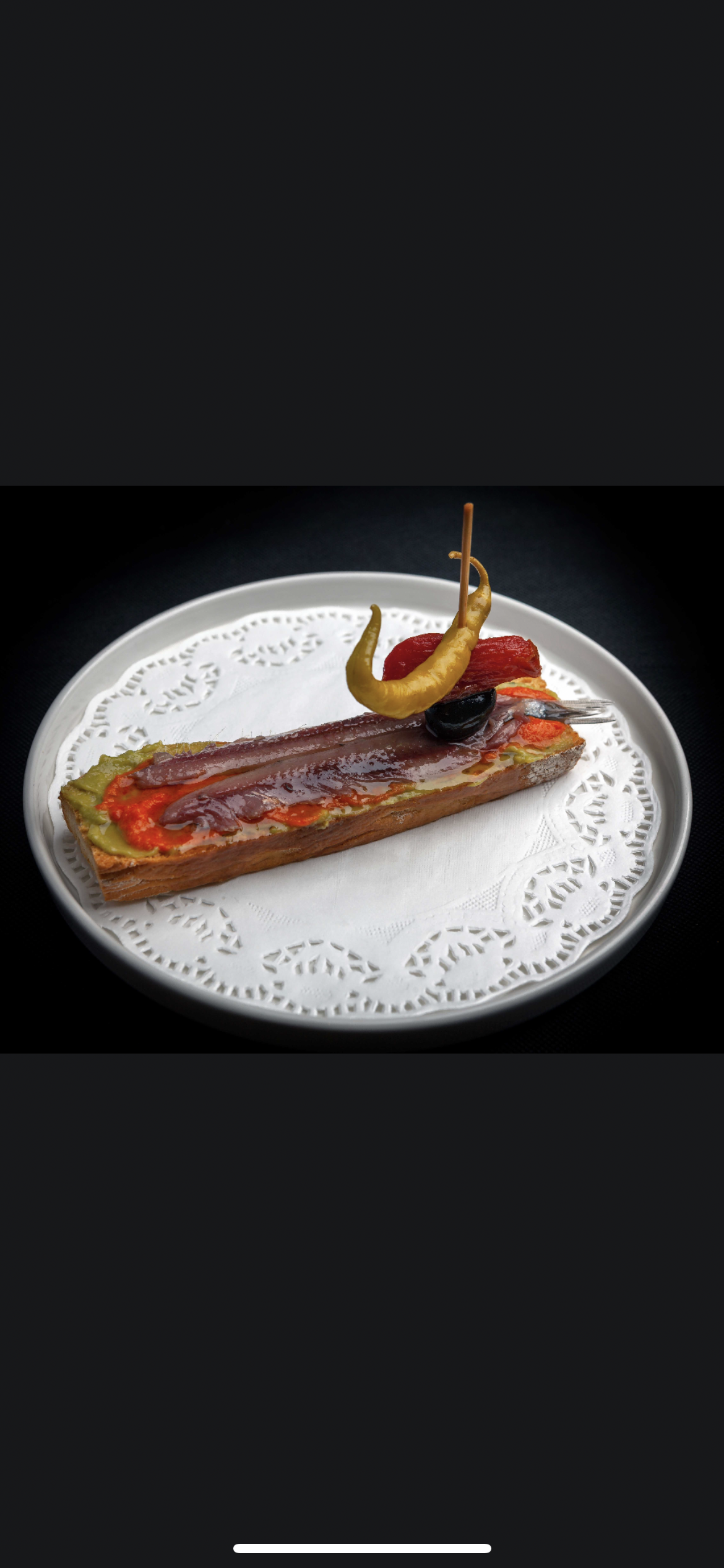 Tosta de Perdigacho. “ Anchoa Natural”