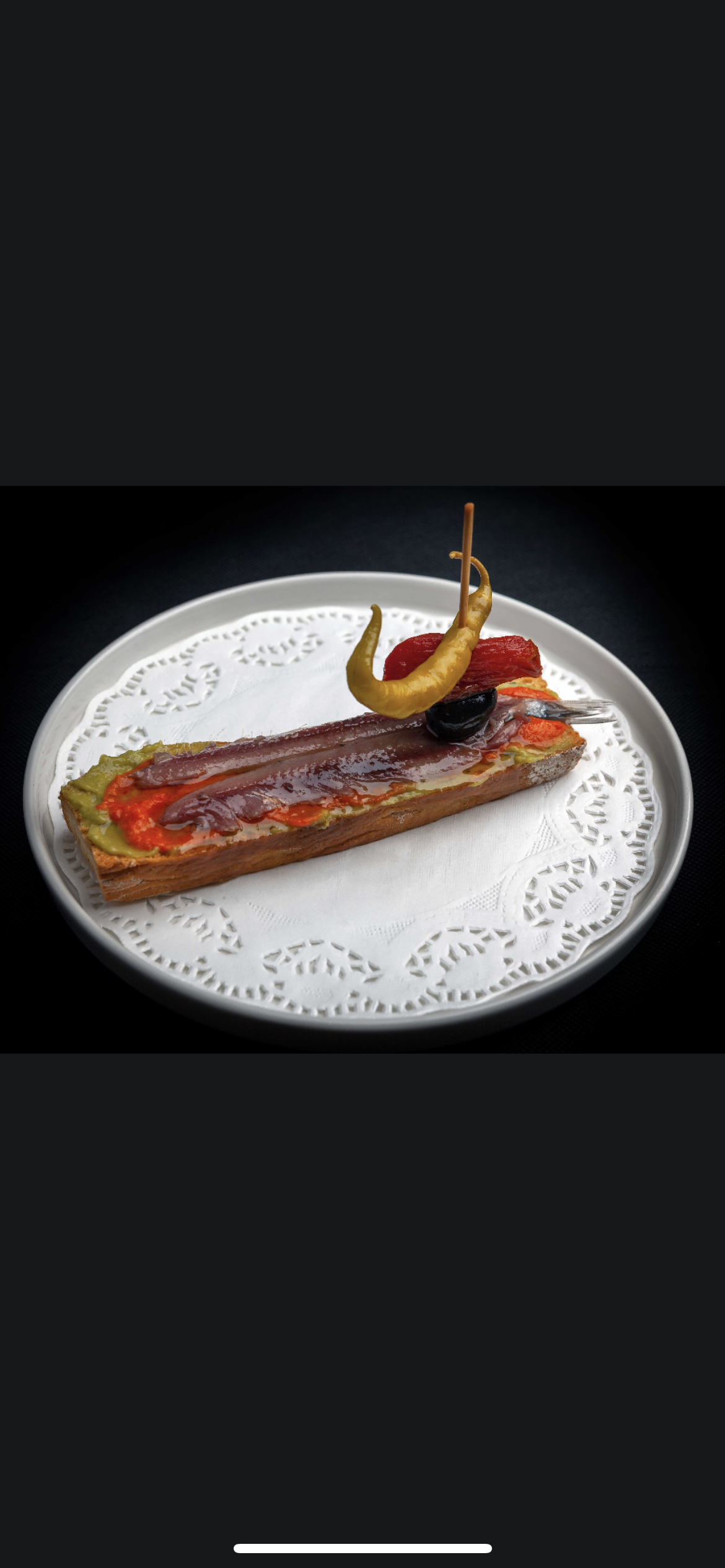 Tosta de Perdigacho. “ Anchoa Natural”